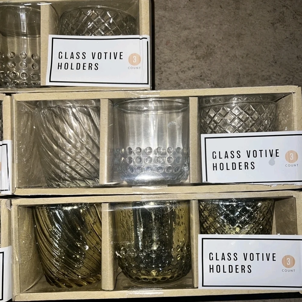 15 Clear Votive Candle Holders
